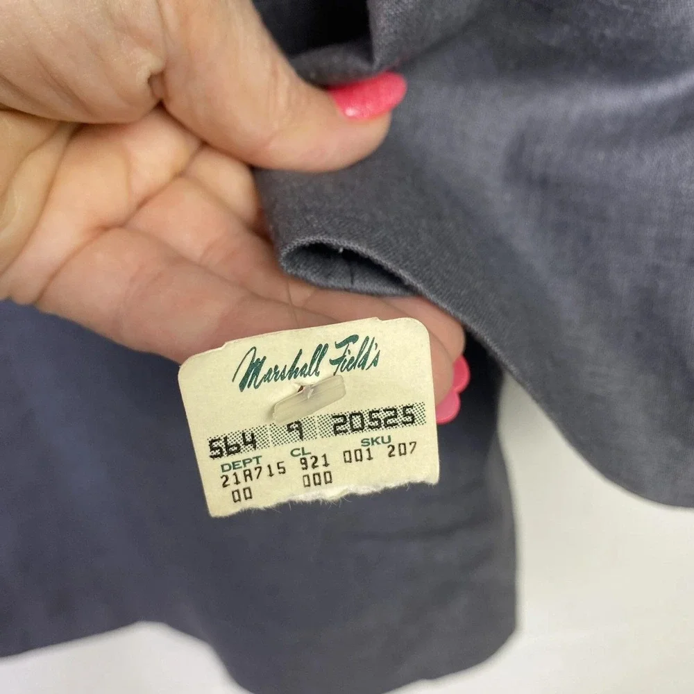 NWT Vtg ReUnion Blazer Mens M Gray Linen Blend Coastal Resort 2 Button Deadstock